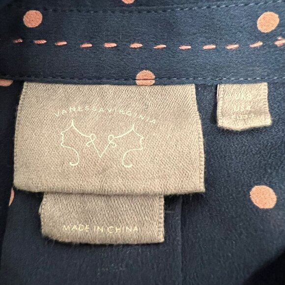 Vanessa Virginia Women’s 3/4 Sleeve Mini Dress Polka Dot Button Up Sheer Sz 4 - Picture 8 of 9